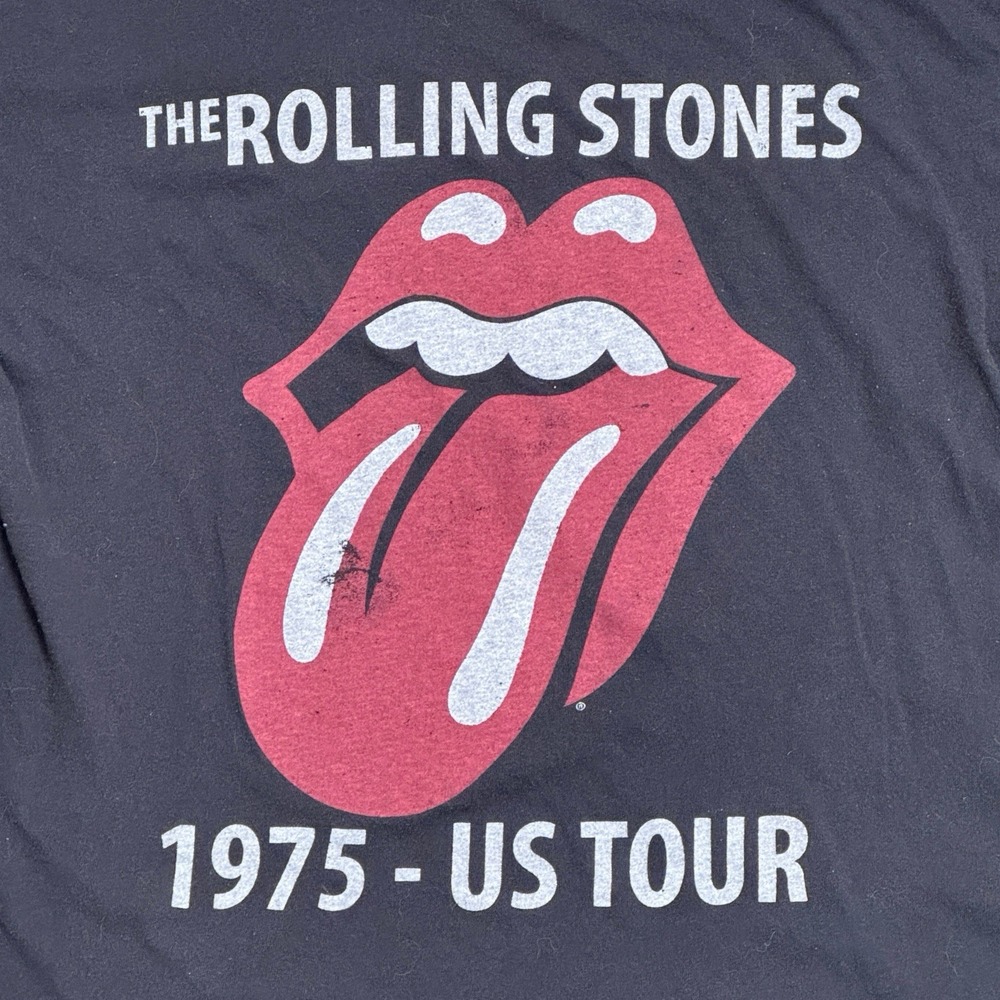Bravado Rolling Stones Graphic T-Shirt 1975 US Tour Black 2020 Re-issue Large - Picture 2 of 4